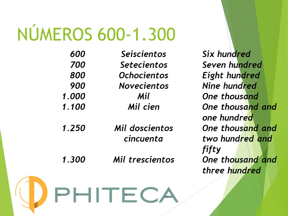 A0-T3 NÚMEROS: 600-1300 - Phiteca