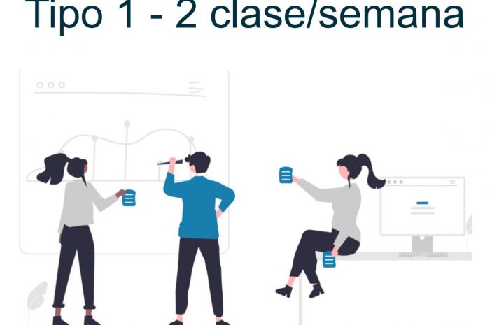 Clase individual 2h/semana 3 alumnos – Tipo 1