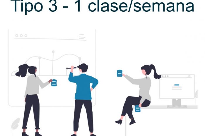 Clase individual 1h/semana 3 alumnos – Tipo 3